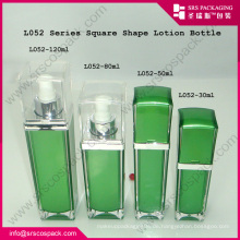 SYSRS Großhandel leere grüne quadratische Gesichtscreme Acryl Flasche Luxus Kosmetik Verpackung